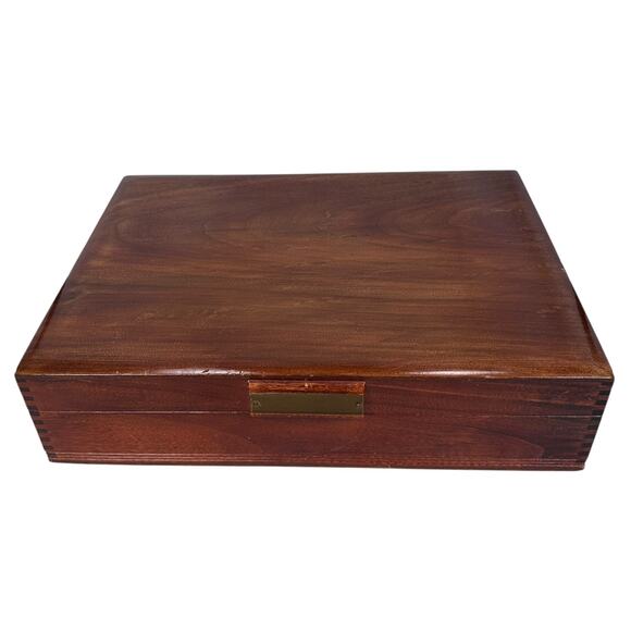 Vintage Naken’s Tarnish Proof Silverware Wooden Chest Flatware Storage Box Only - Picture 2 of 16